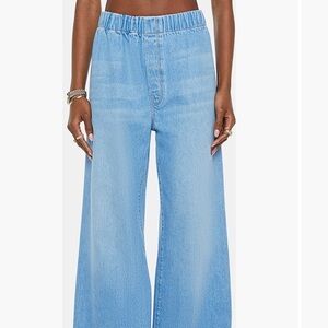 MOTHER SNACKS Light Blue Wide-Leg Jeans